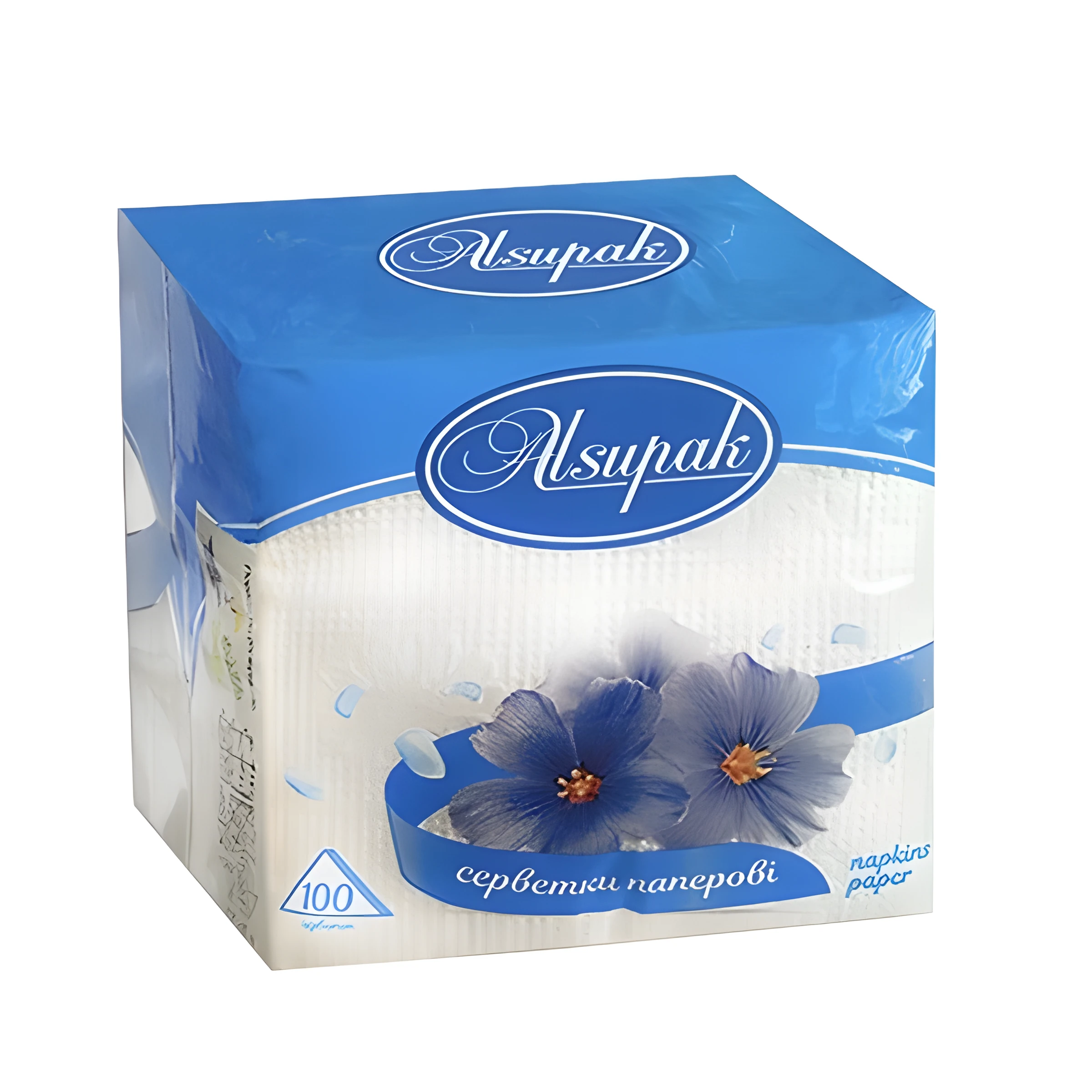 Серветка столова біла 24х24 Alsupak 100шт — Паперові вироби