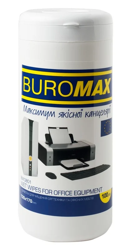 Серветки чист.(бокс)"Buromax" для оргтехніки — фото 2