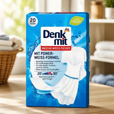 Серветки для прання білих речей Denkmit 20 шт