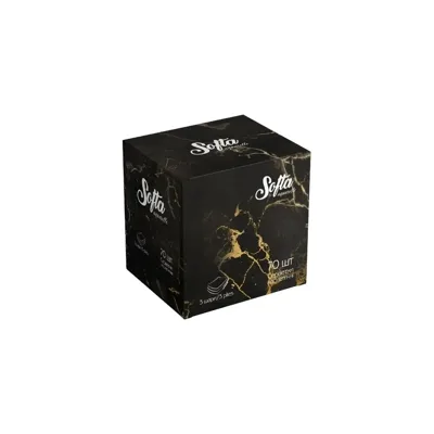 Серветки косметичні сухі 3-х шар Softa Black Chisto 70шт