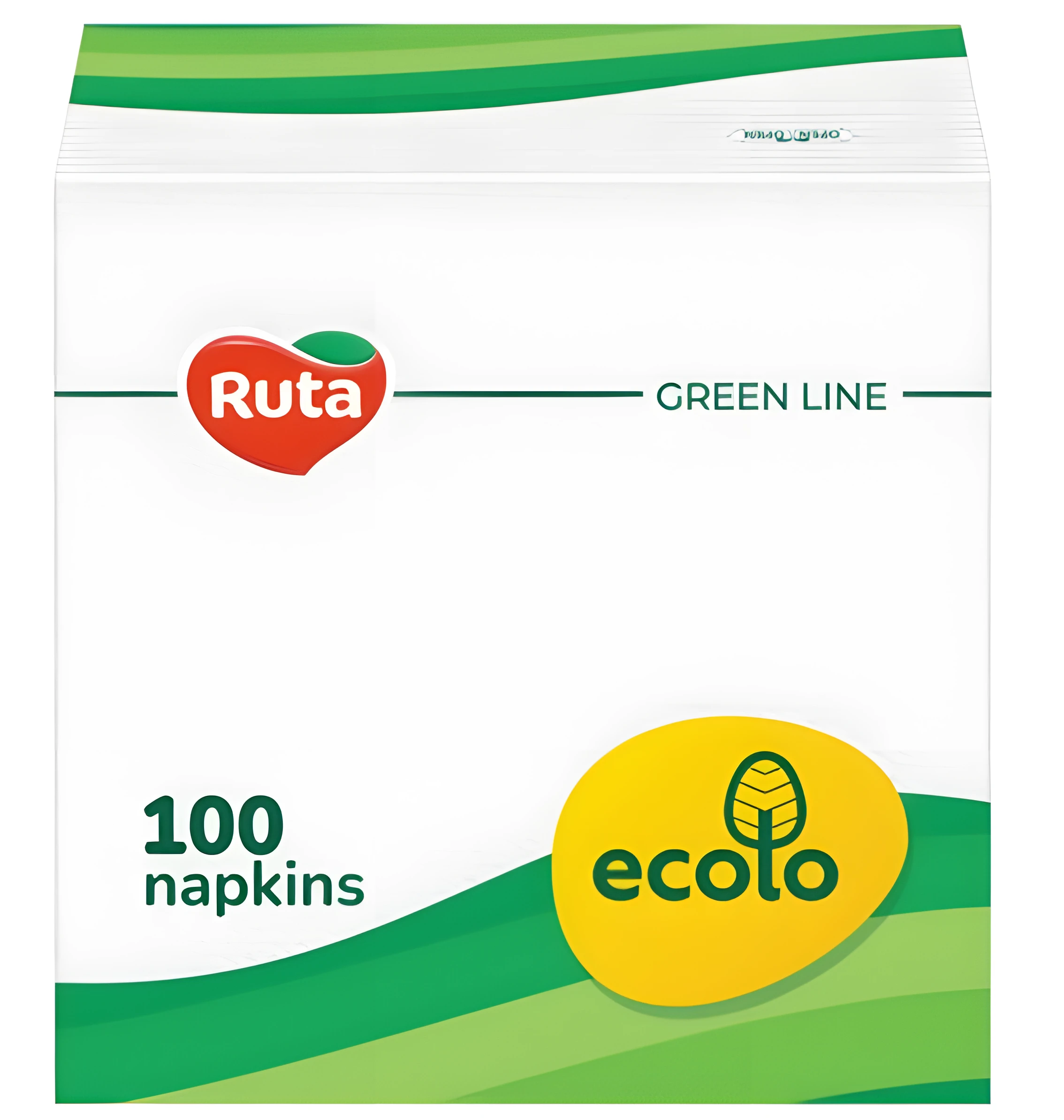Серветки столові Ruta Ecolo Білі 1 шар 24х24 см 100 шт