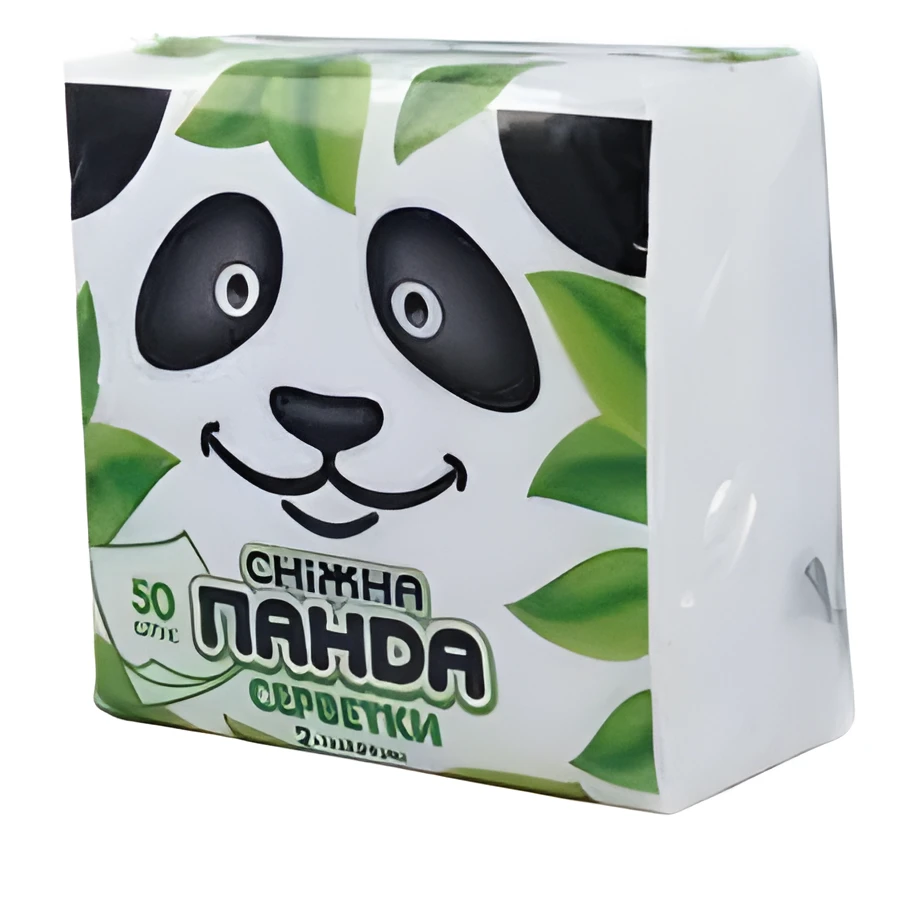 Серветки столові Снiжна панда Бiла 50шт