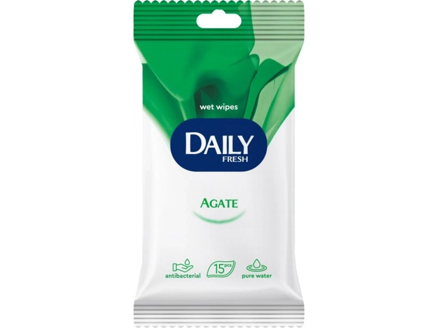 Серветки вологі антибактеріальні Daily Fresh 15 шт — Паперові вироби
