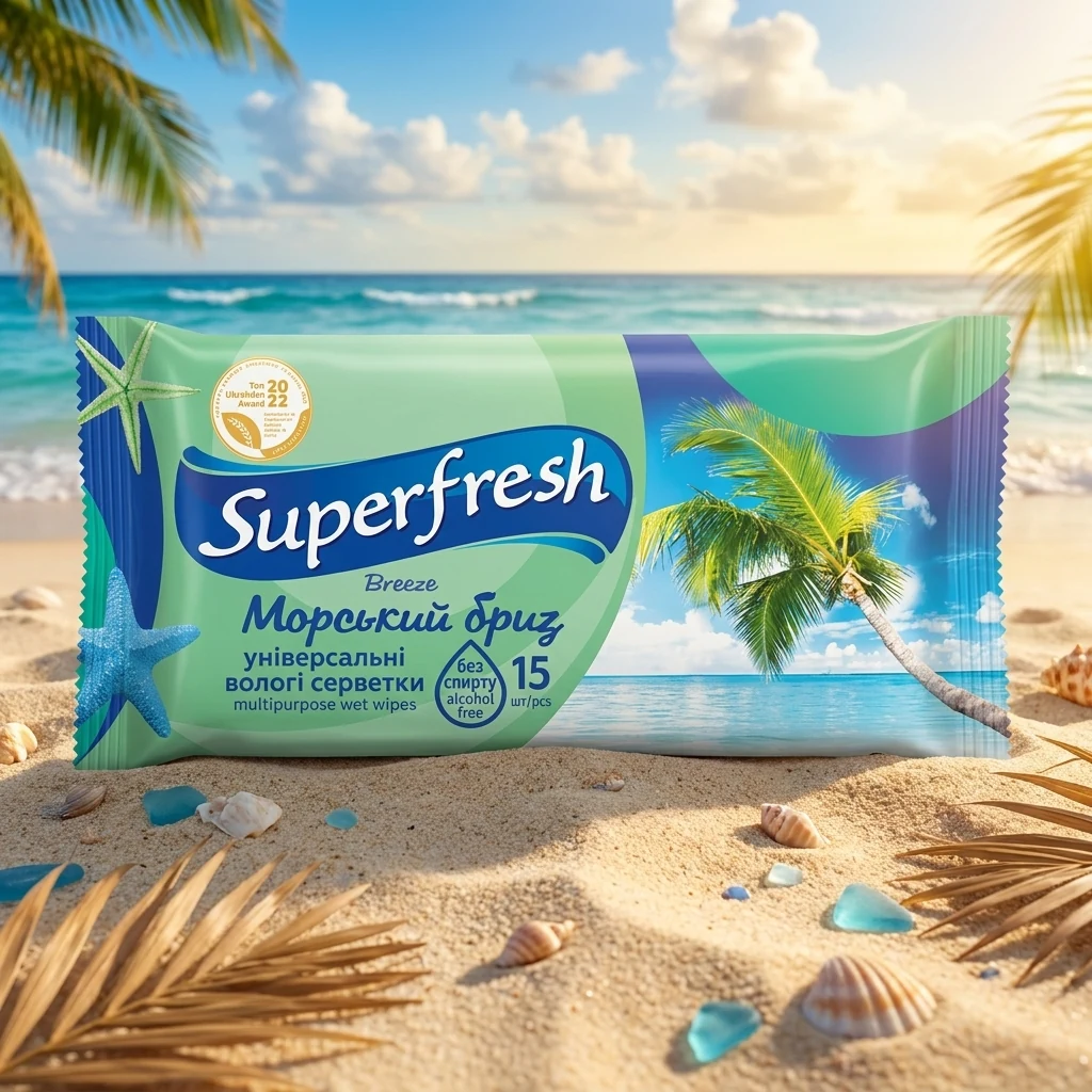 Серветки вологі "Super Fresh" (15 шт)