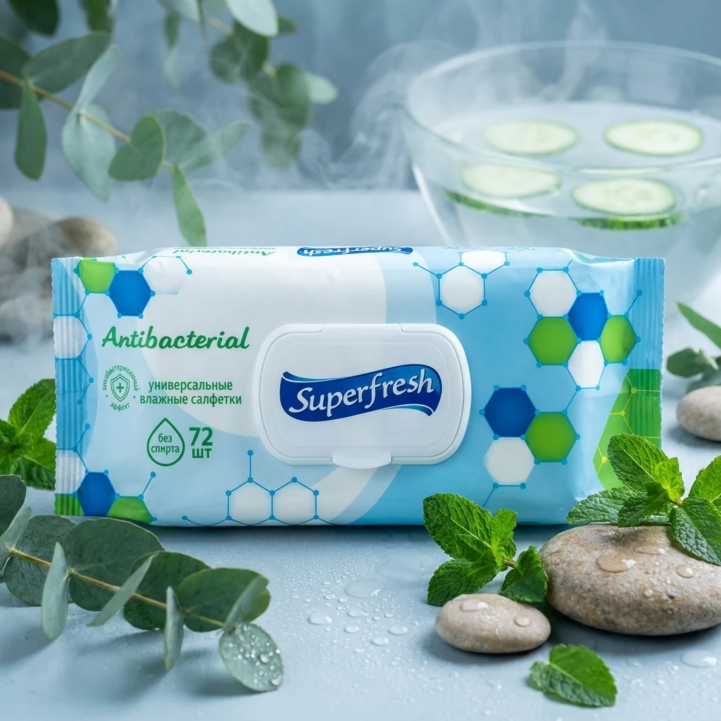 Серветки вологі "Super Fresh" 72 шт