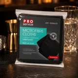 Серветки мікрофібри PRO service чорні 30х30 см 5 шт — фото 1