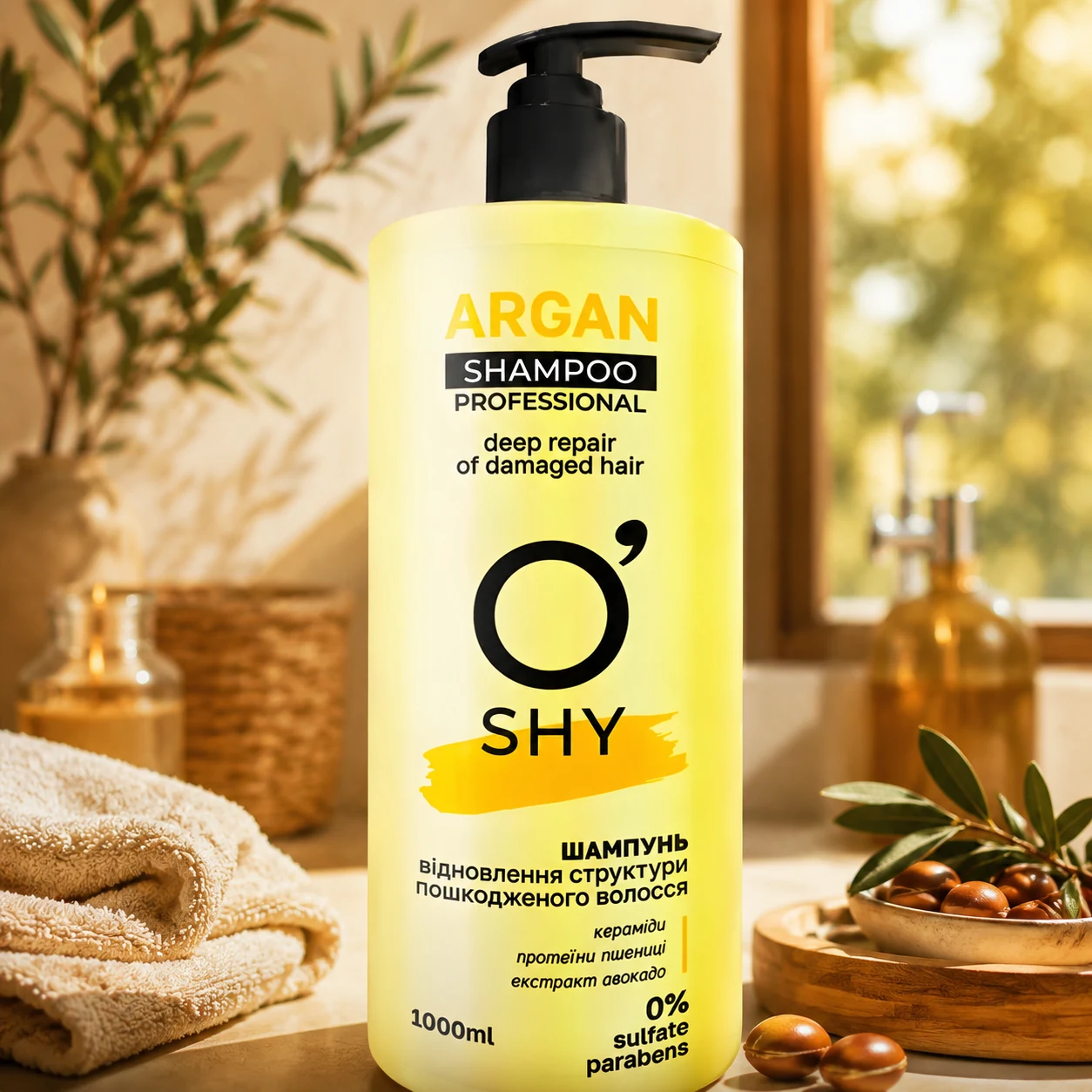 Шампунь Argan Oshy Відновлення структури 1л — Краса та здоров'я