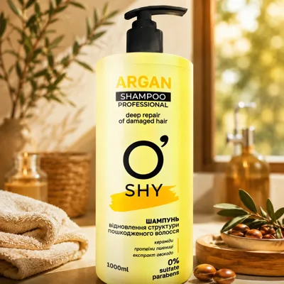 Шампунь Argan Відновлення структури пошкодженного волосся ТМ Oshy 1л