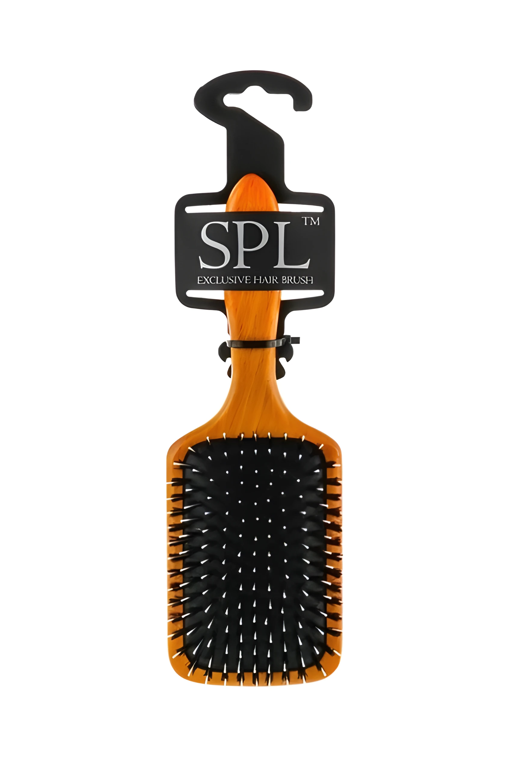 Щітка для волосся дерев`яна з натуральним ворсом квадратна SPL 2325