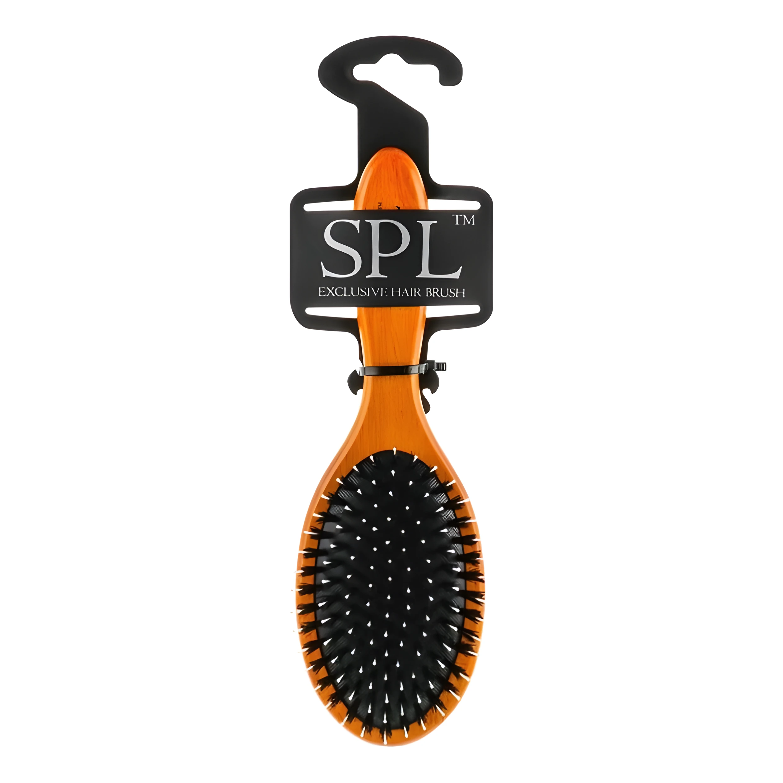 Щітка для волосся дерев`яна з натуральним ворсом овальна SPL 2326