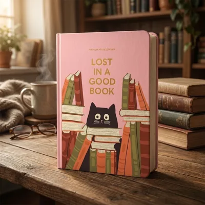 Щоденник читацький Загублений у книзі рожевий orner-3033