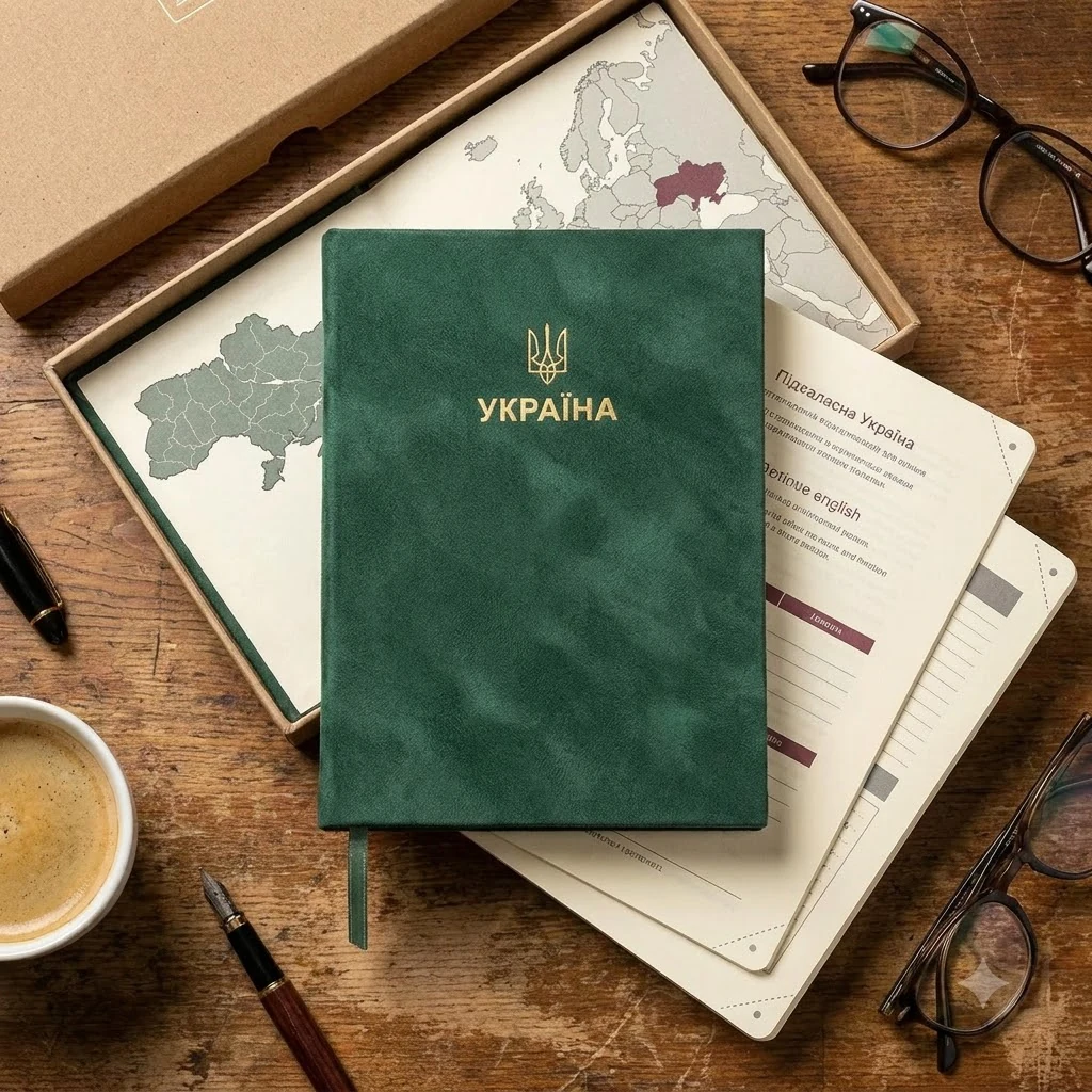 Щоденник датований А5 168 аркушів шамо, зелена обкладинка на резинці, Velour Buromax