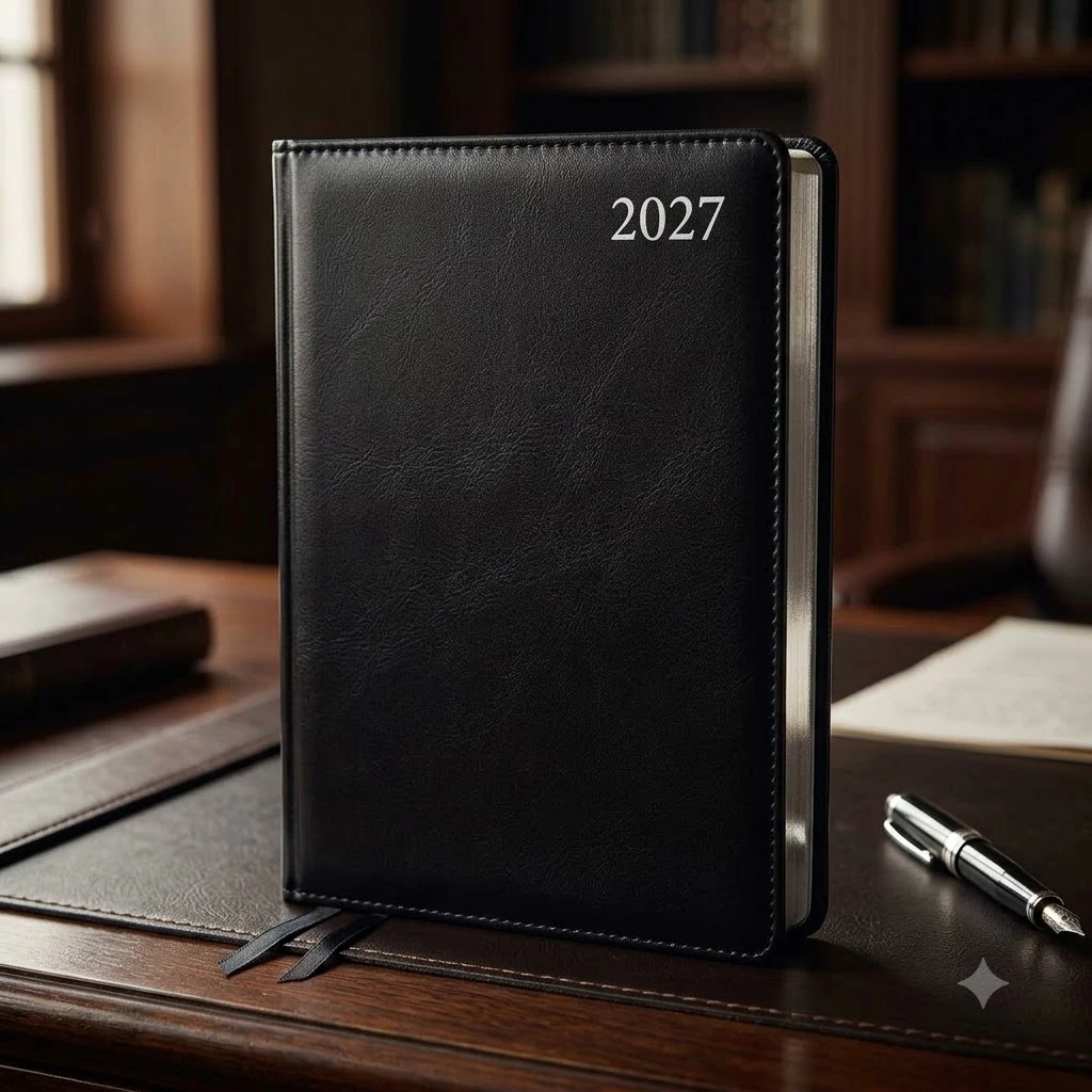 Щоденник датований А5 184 акруші "Aldento" чорний Leo Planner