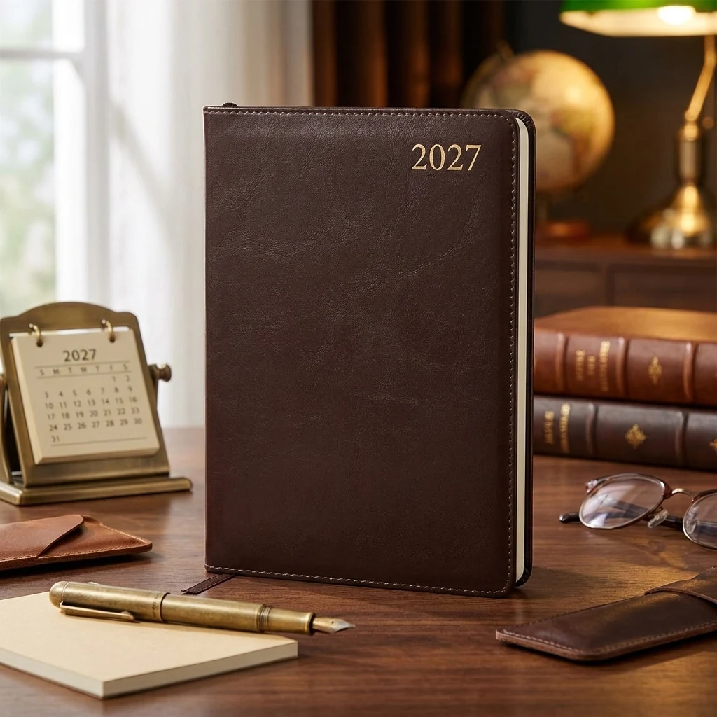 Щоденник датований А5 184 акруші "Aldento" коричневий Leo Planner