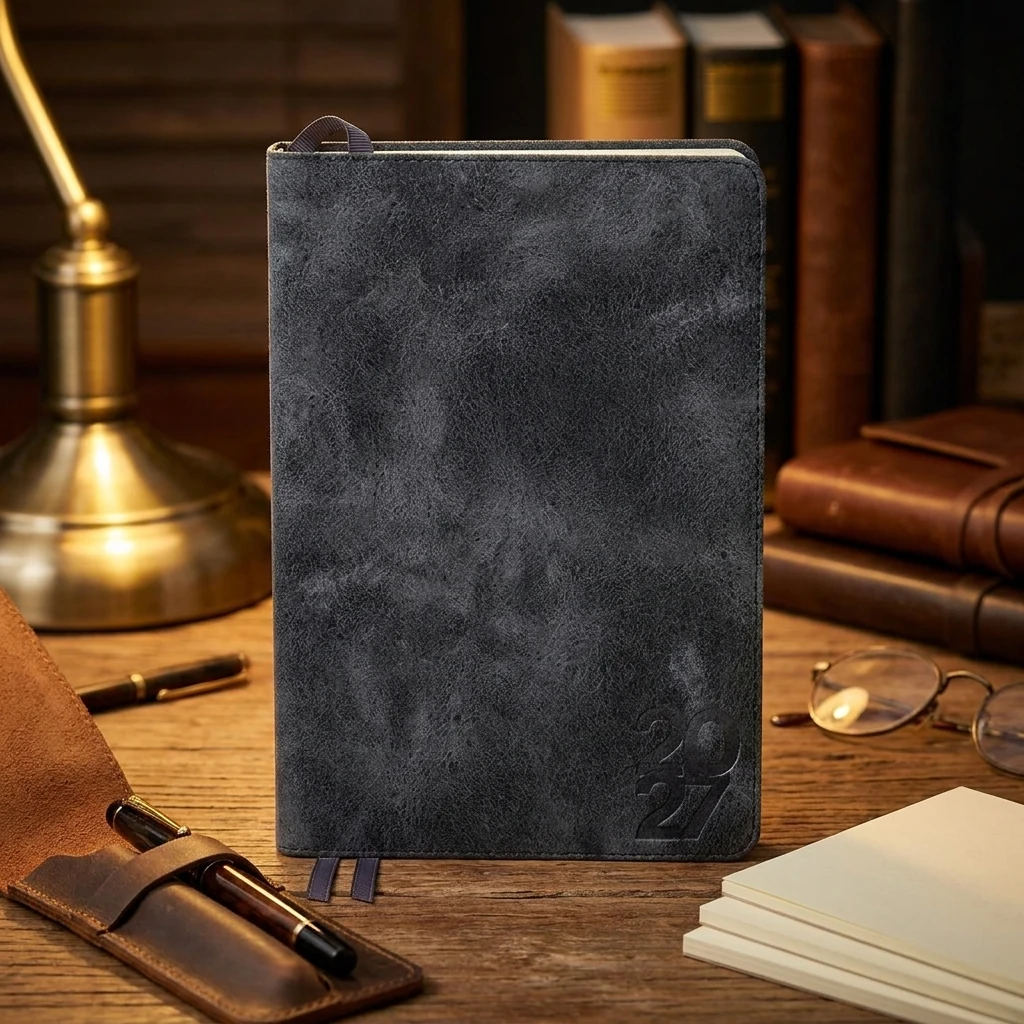Щоденник датований А5 184 аркуша "Case" сірий Leo Planner