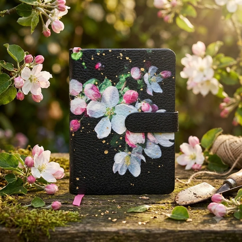 Щоденник датований А6 176 аркушів, папір шамо, обкладинка Garden Leo planner