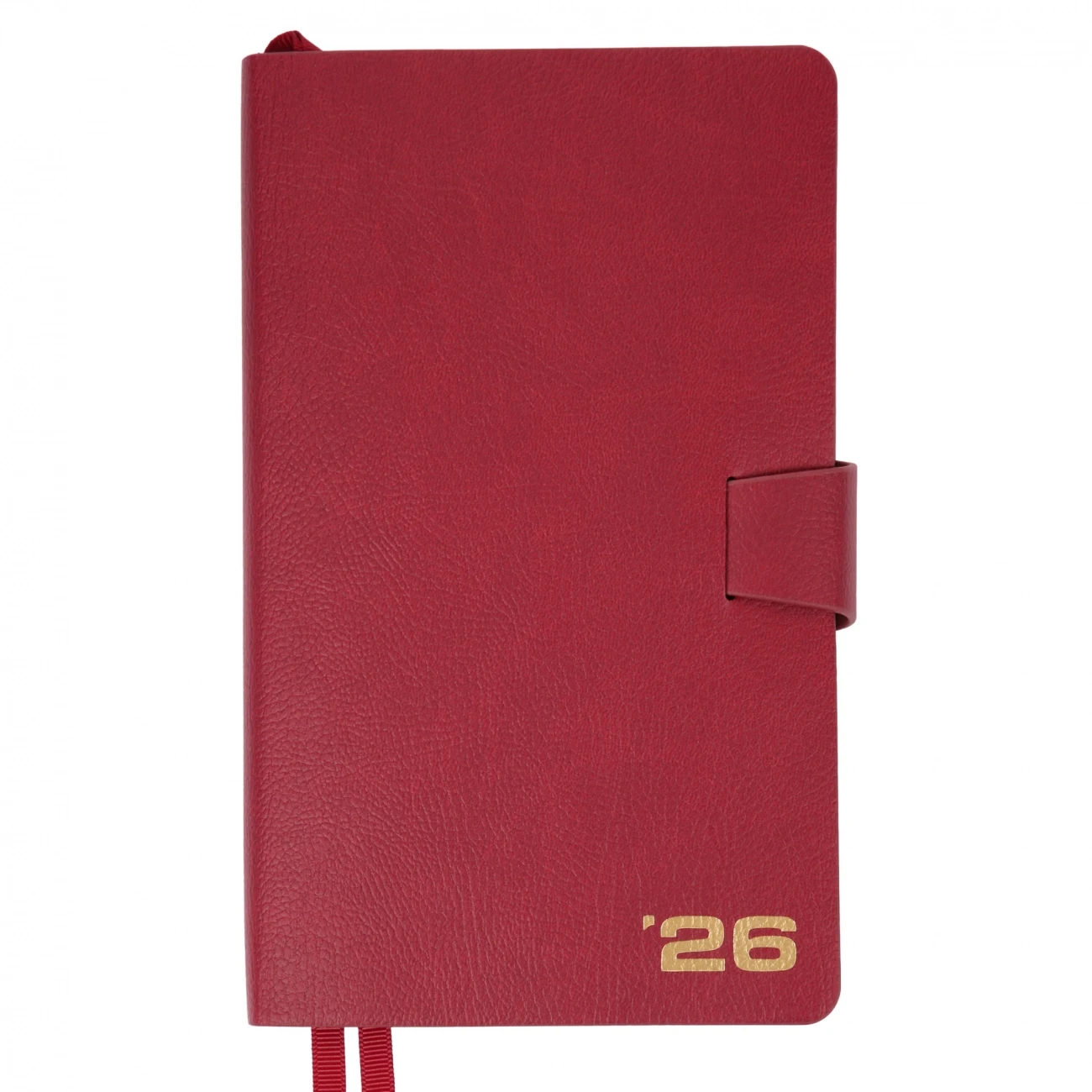 Щоденник датований 12х20 см 2026 Leo Planner Alpha м`який бордовий