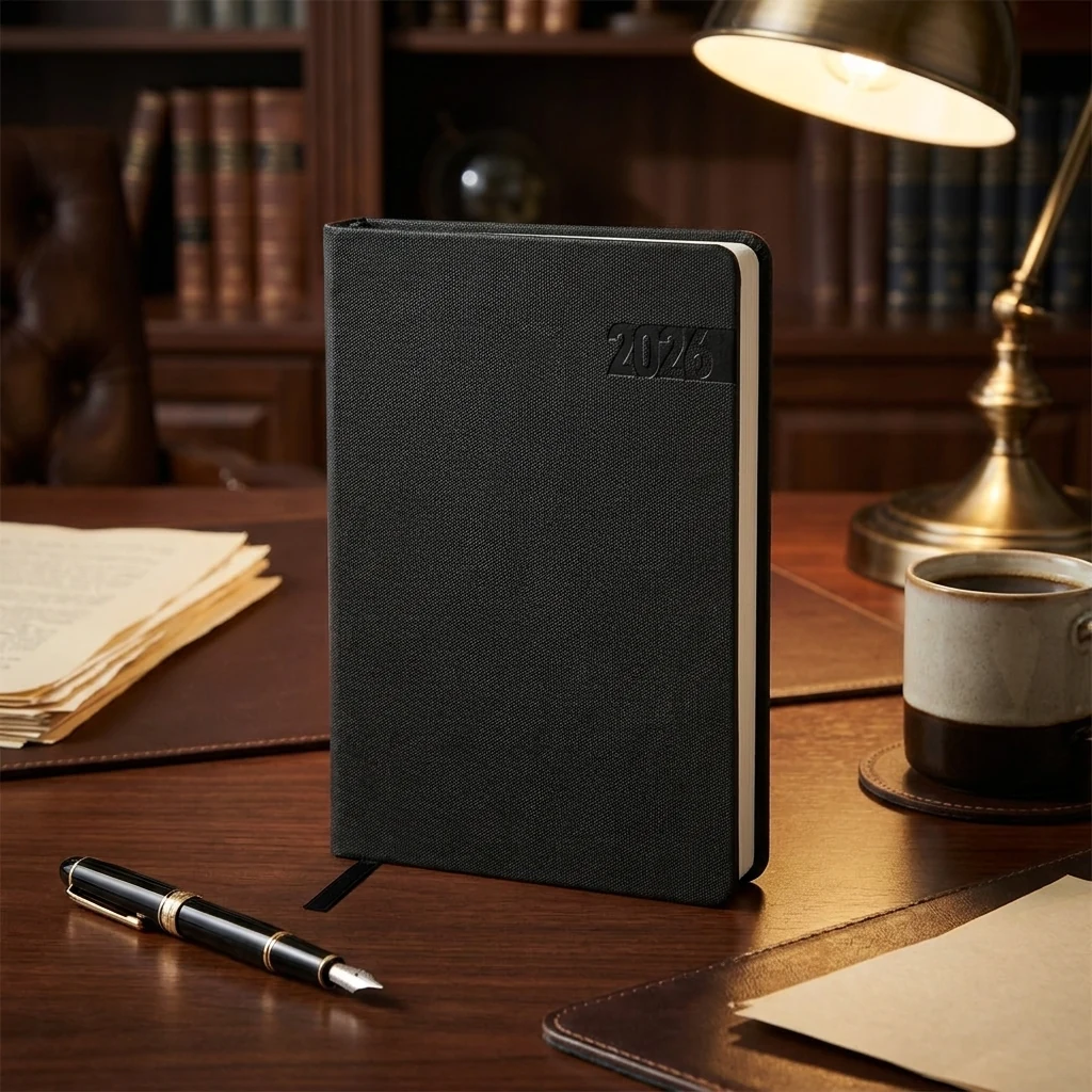 Щоденник датований А5 2026 Leo Planner Boss м`який чорний