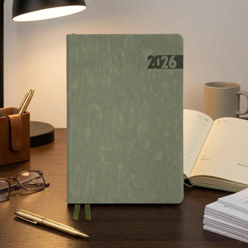 Щоденник датований А5 2026 Leo Planner Boss м`який хакі