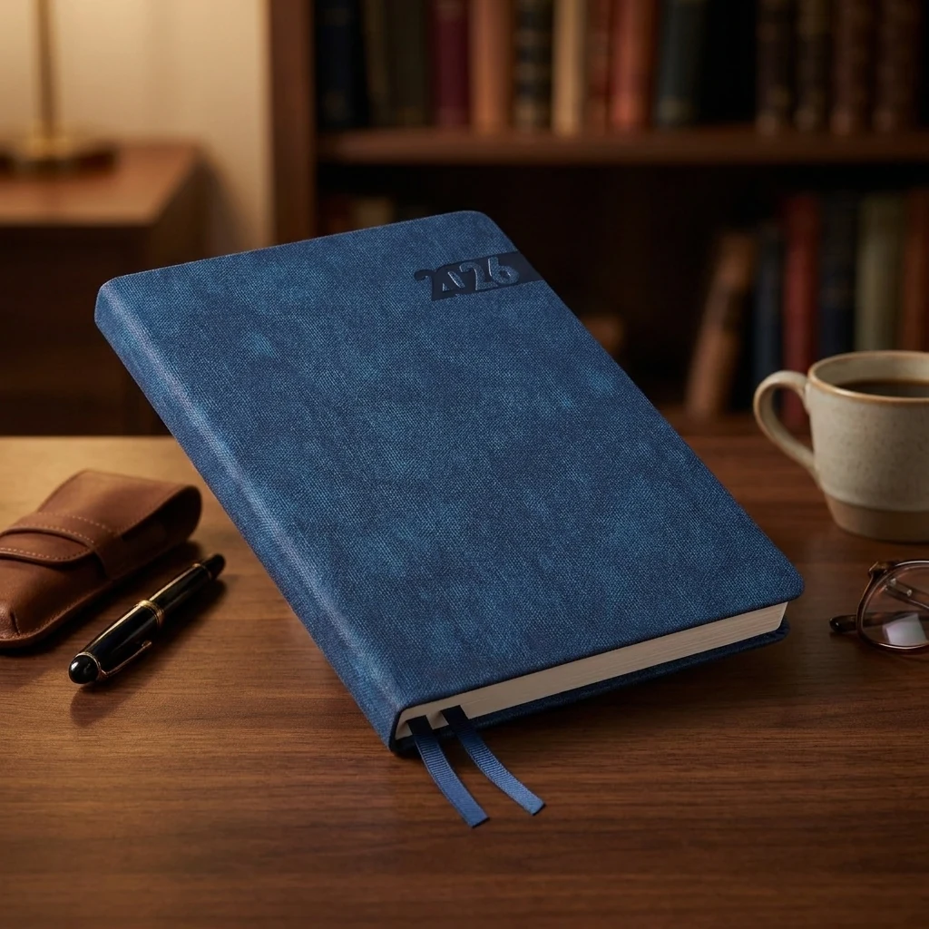 Щоденник датований А5 2026 Leo Planner Boss м'який синій — Блокноти та щоденники