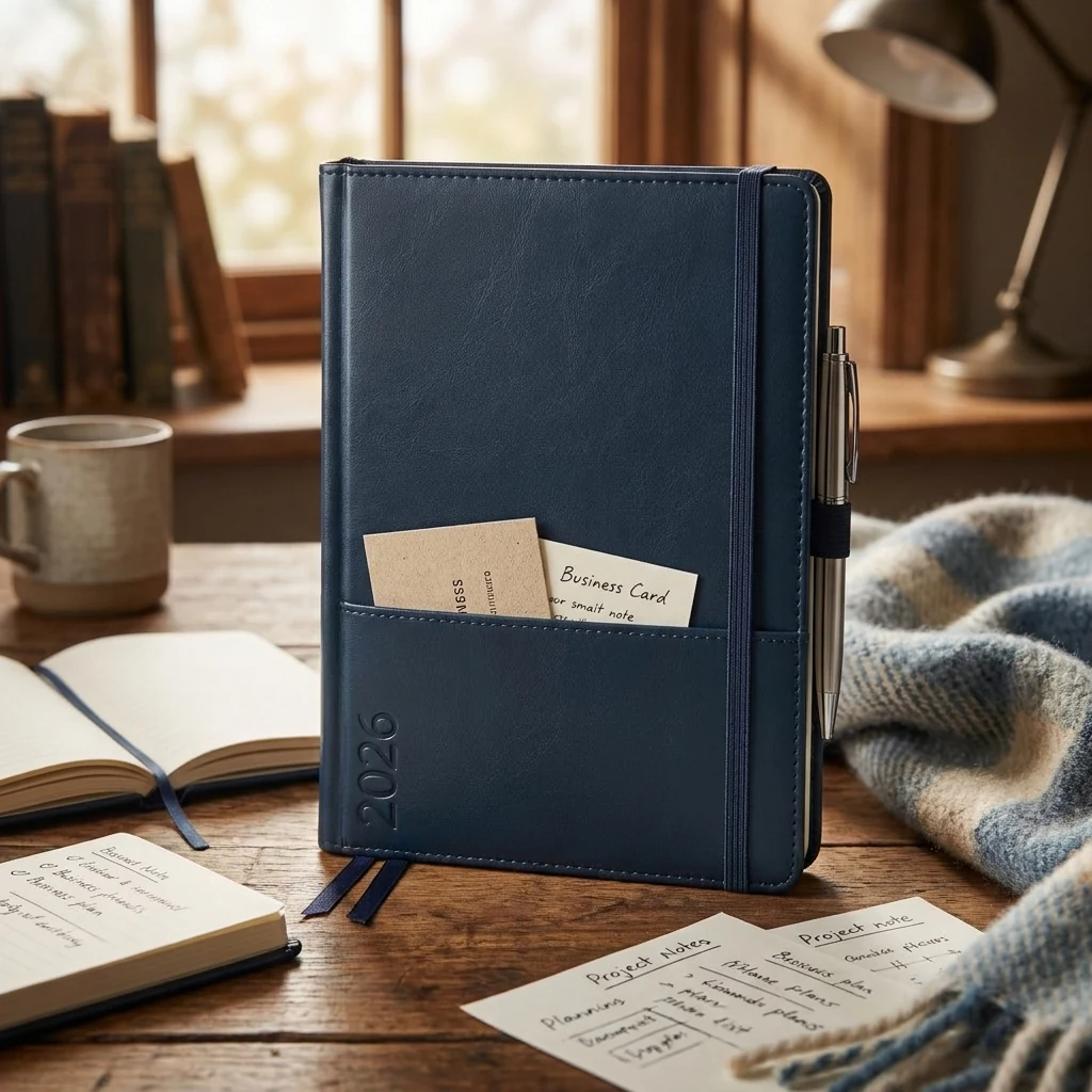 Щоденник датований А5 2026 Leo Planner Legacy твердий синій