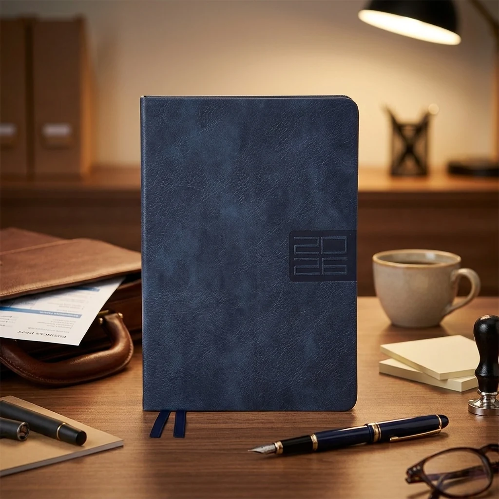 Щоденник датований А5 2026 Leo Planner Persona твердий синій 252662