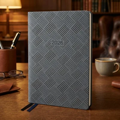 Щоденник датований А5 2026 Leo Planner Urban м`який сірий