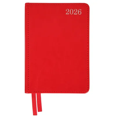 Щоденник датований А6 2026 Leo Planner City твердий червоний 252675