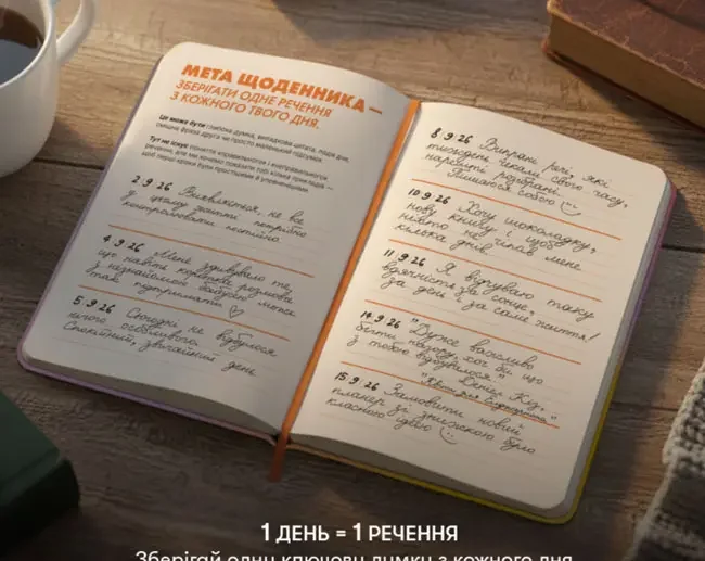 Щоденник на 3 роки "Один день одне речення" кольоровий — фото 3