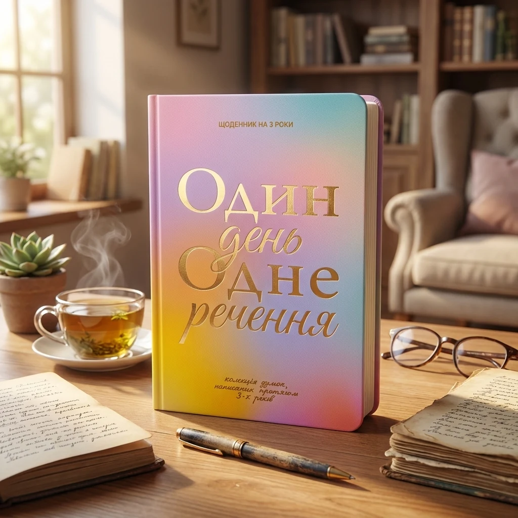 Щоденник на 3 роки "Один день одне речення" кольоровий