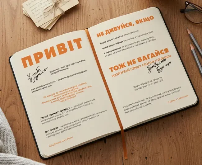 Щоденник на 3 роки "One line a day" чорний — фото 3