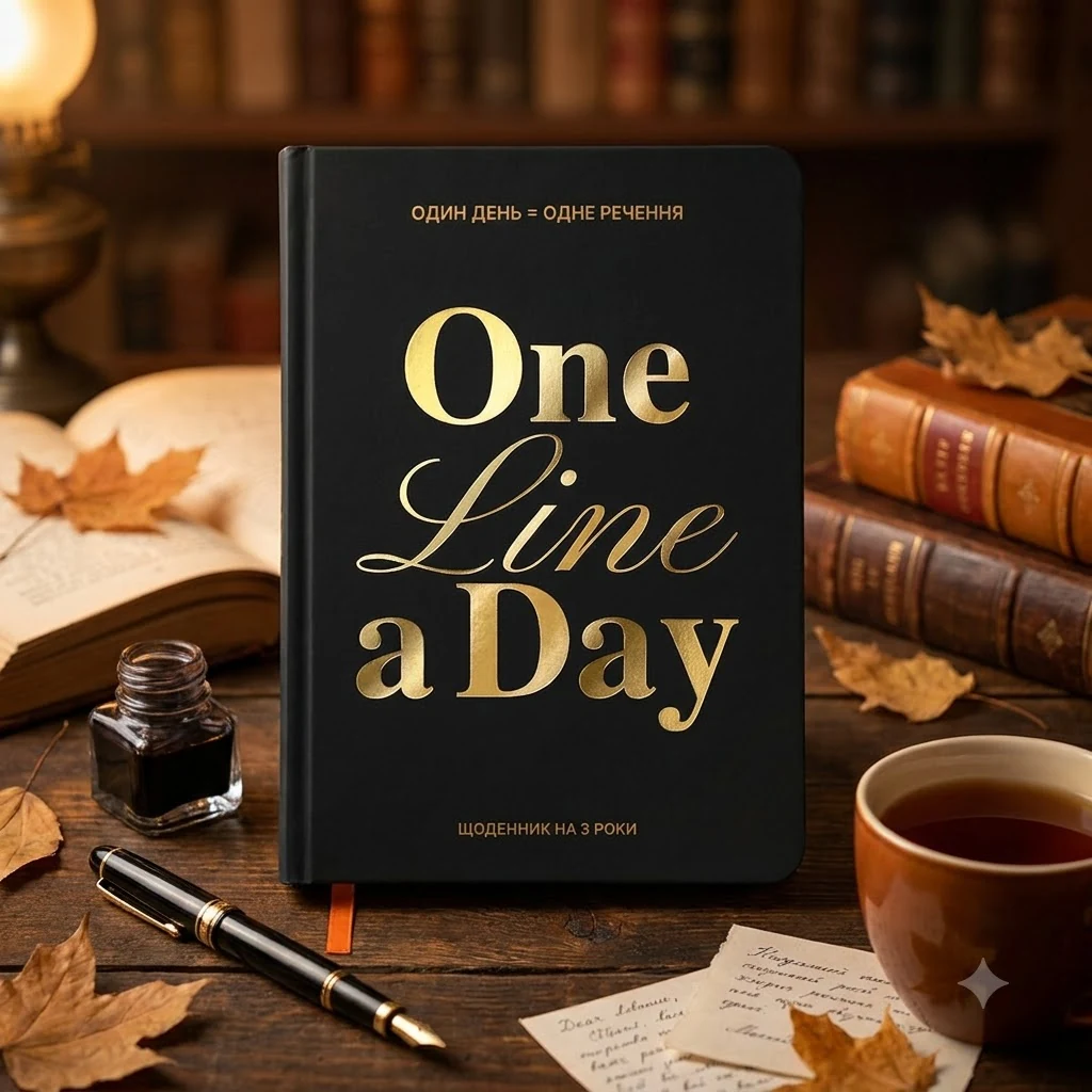 Щоденник на 3 роки "One line a day" чорний