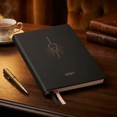 Щоденник недатований А5 Leo Planner Hypnotic м`який чорний
