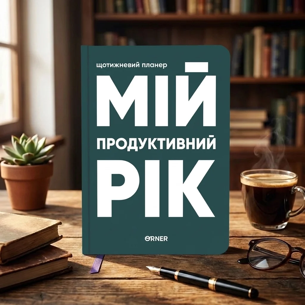 Щоденник-планер "Мій продуктивний рік" темно-зелений