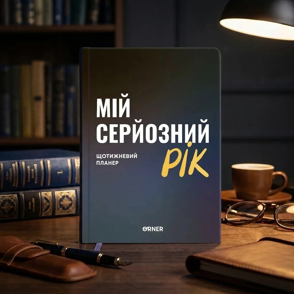 Щоденник-планер "Мій серйозний рік" синій