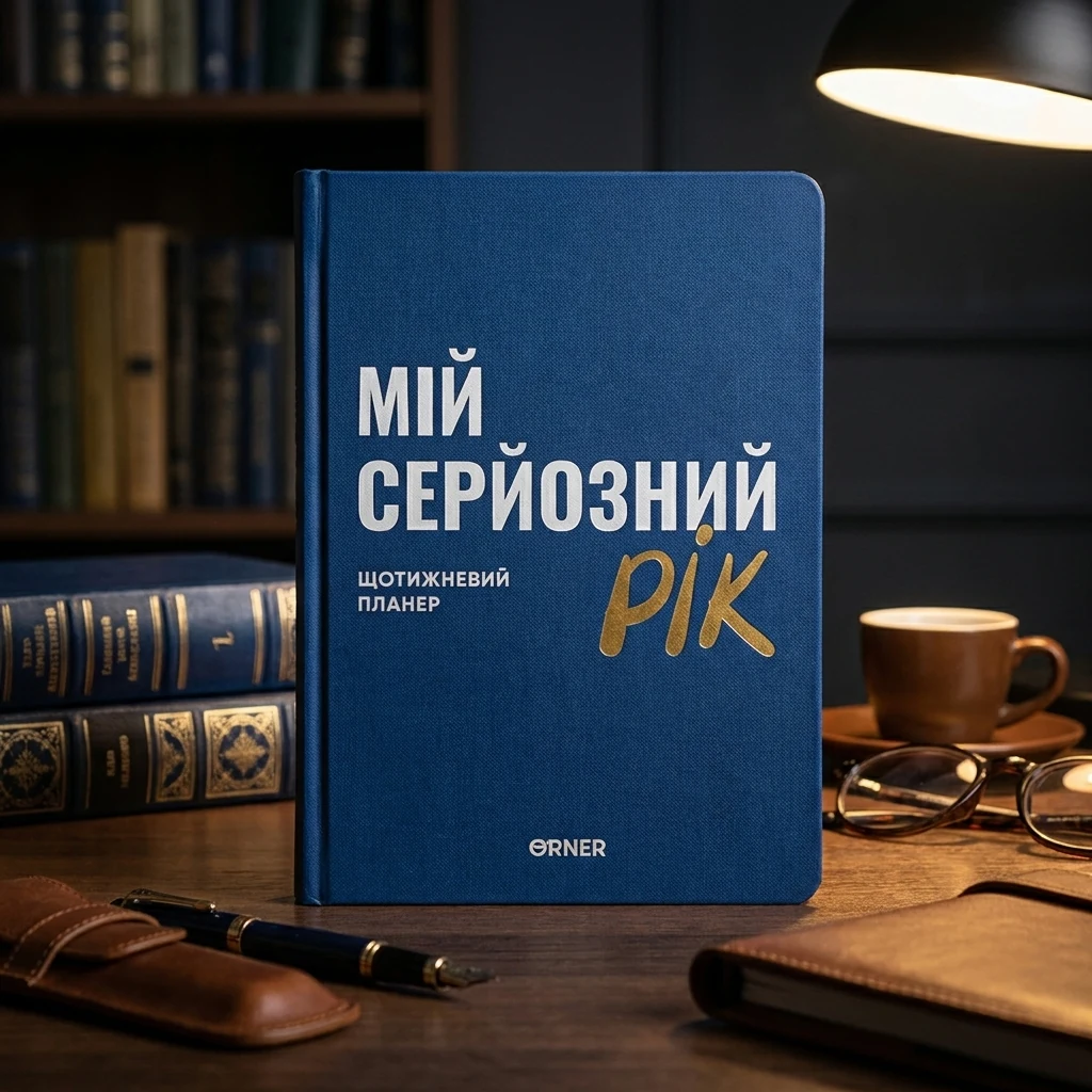 Щоденник-планер "Мій серйозний рік" синій
