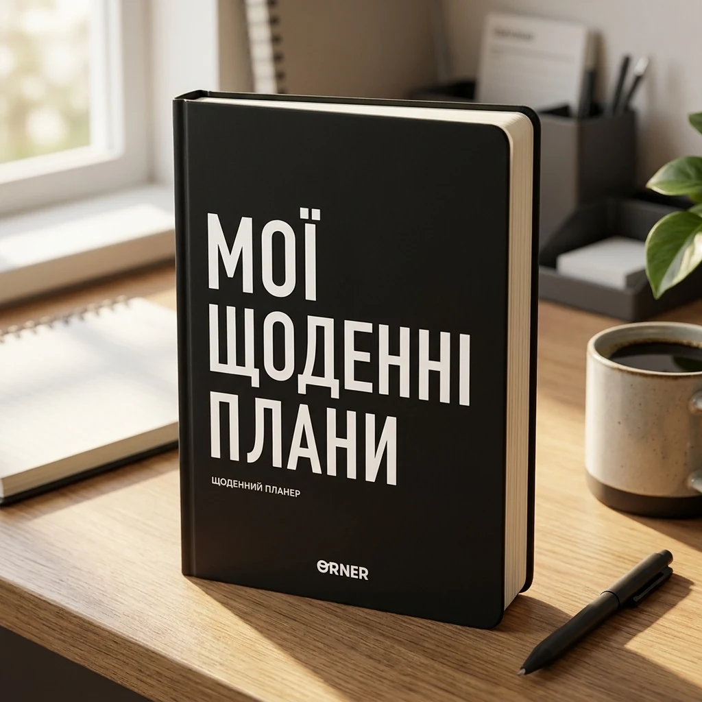Щоденник-планер "Мої щоденні плани" чорний