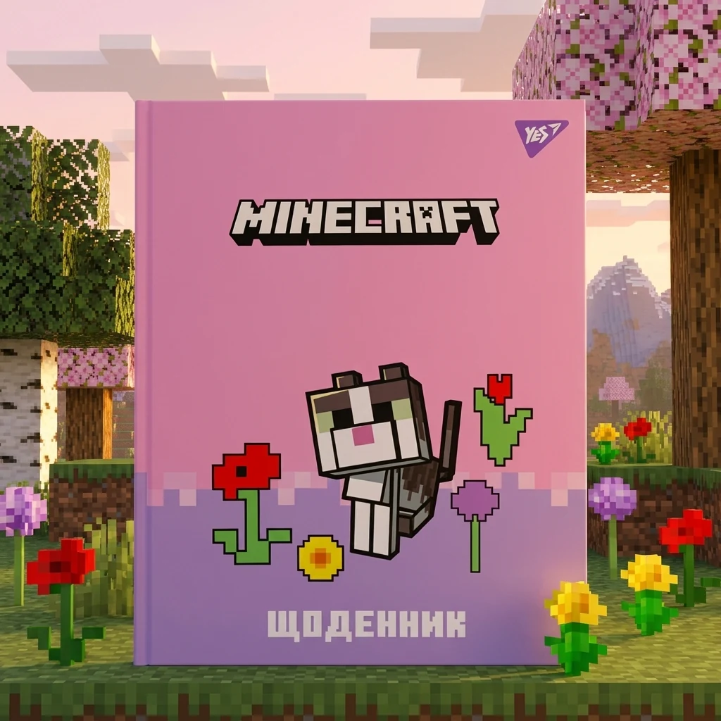 Щоденник шкільний А5 40 аркушів, інтегральна обкладинка "Minecraft Spring" Yes