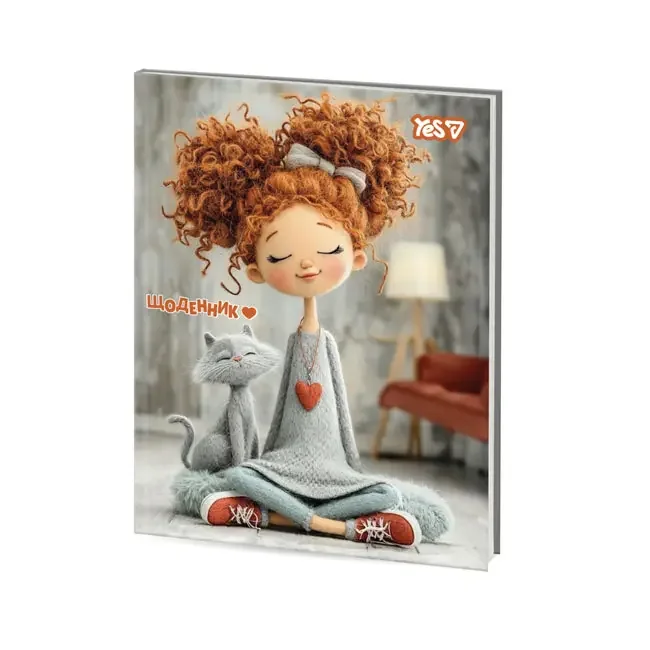 Щоденник шкільний А5 40 аркушів, тверда обкладинка "Curly Girl" Yes