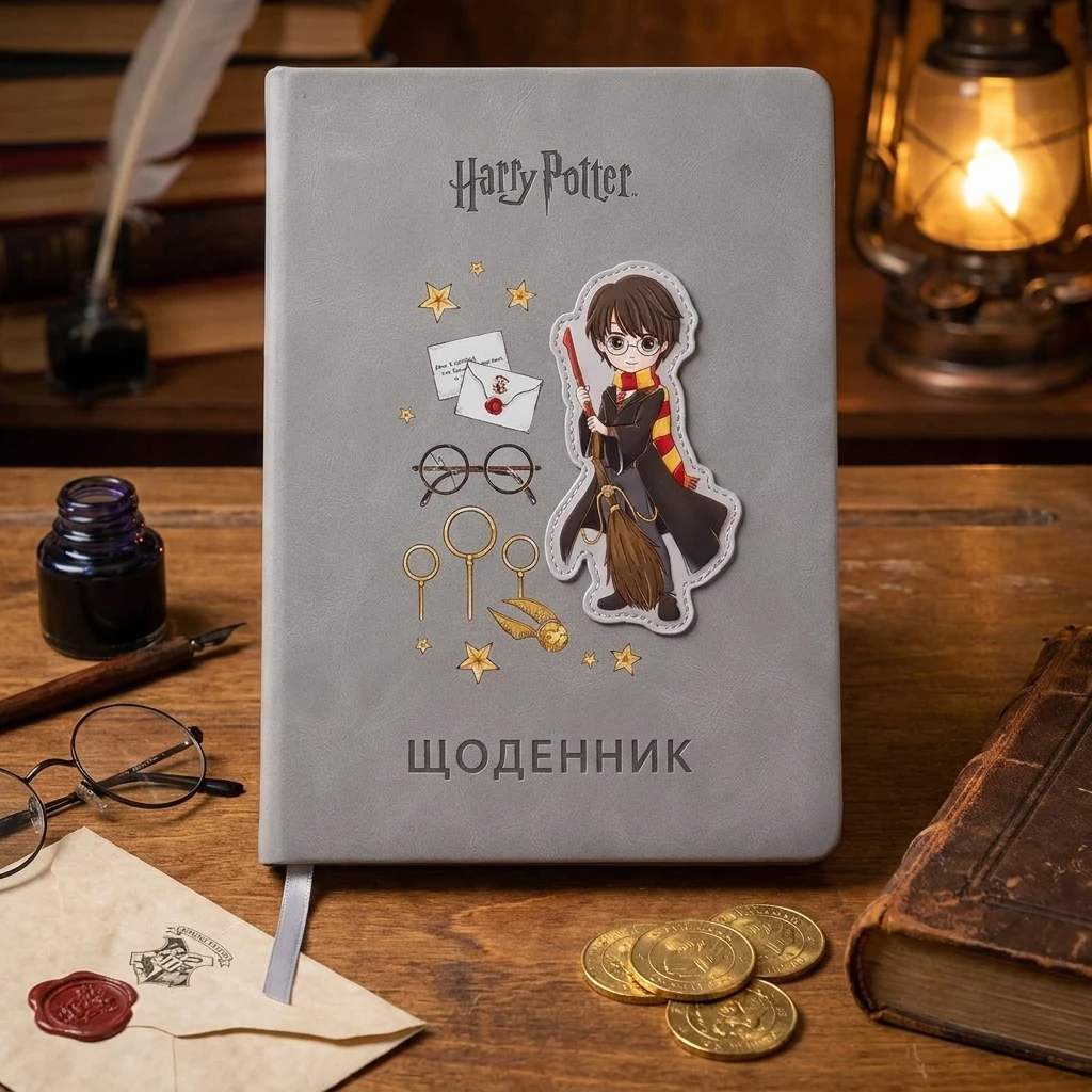 Щоденник шкільний А5 42 аркуша, обкладинка PU "Harry Potter" Kite