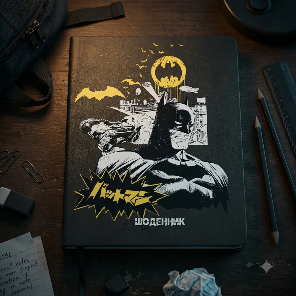 Щоденник шкільний А5 42 аркуша, обкладинка PU, Kite "Batman"