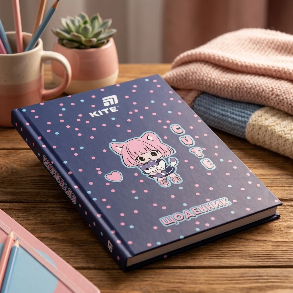Щоденник шкільний Kite тверда обкладинка Cuteness K26-262-1 — 