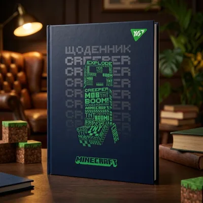 Щоденник шкільний Yes інтегральна обкладинка Minecraft Boom! 911646