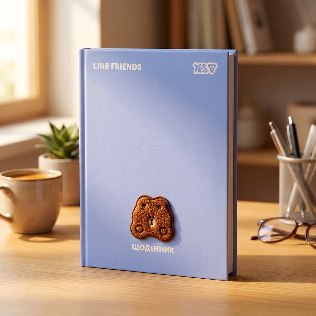Щоденник шкільний Yes Line Friends Brown твердий A5 40 аркушів 911704 — 