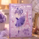 Щоденник шкільний BALLERINA, В5, 48 арк., тверд. обл., шт.шкіра поролон, фіолетовий — фото 1