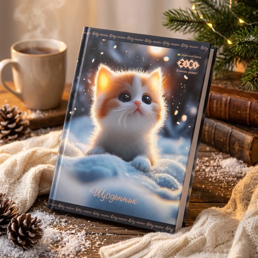 Щоденник шкільний FURRY CAT А5 40арк мяка обкл. скоба УФ-лак SMART Line