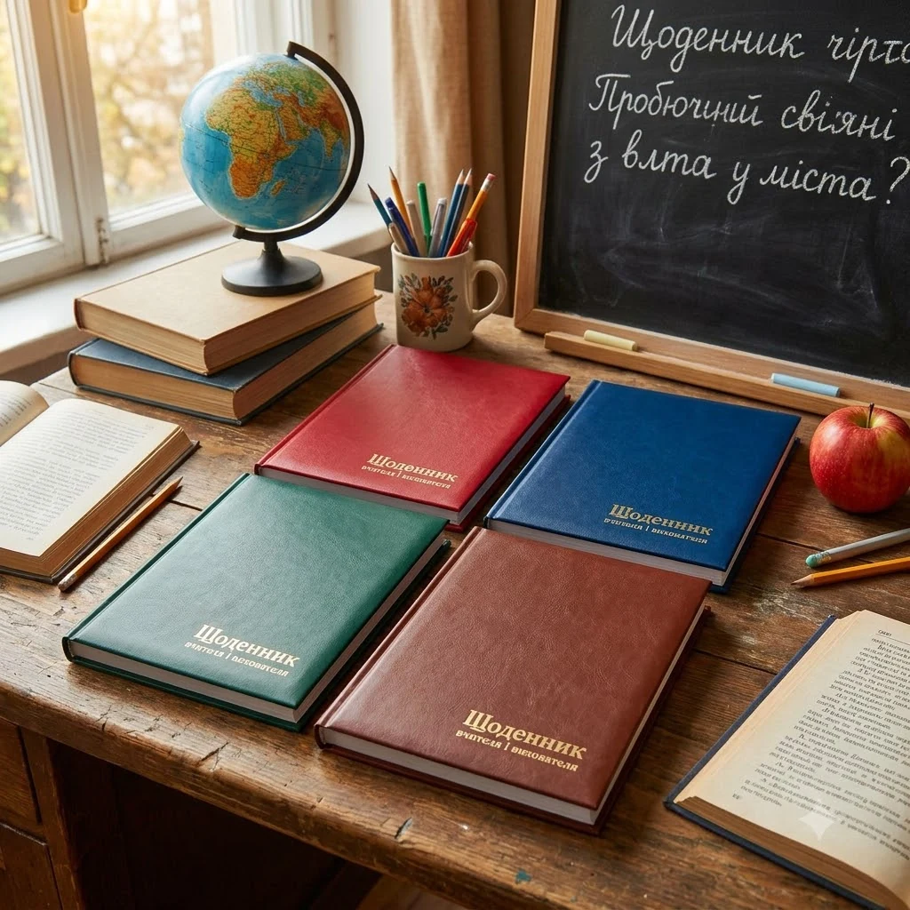 Щоденник вчителя 112 аркушів, обкладинка баладек Поліграфіст