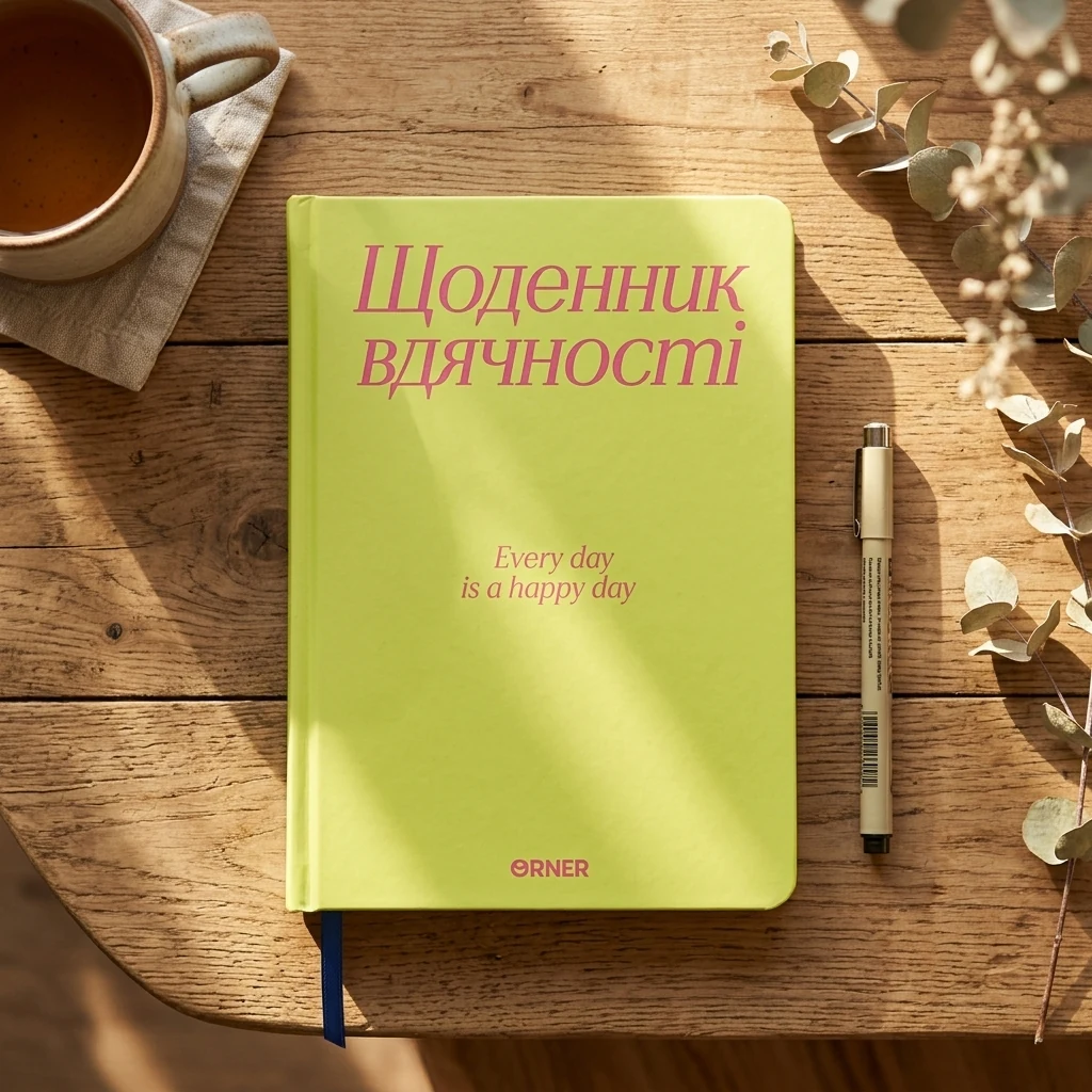 Щоденник вдячності "Дякую" салатовий