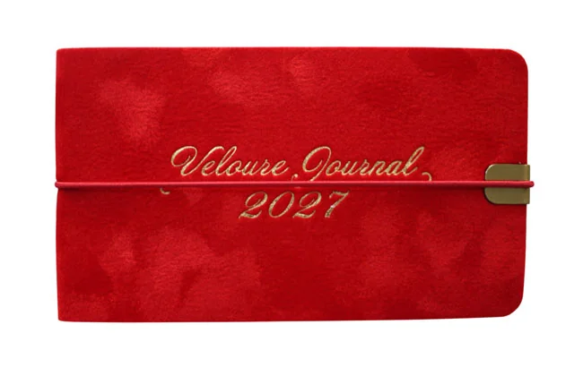 Щотижневик датований А6 64 аркуша шамо, обкладинка на гумці Velour Buromax — фото 2