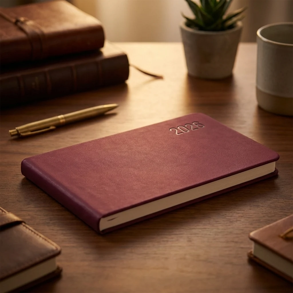 Щотижневик Leo Planner Story 10х17 м'яка винна — Блокноти та щоденники